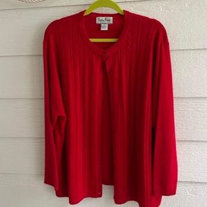 Extra Point Red cable knit sweater 3X